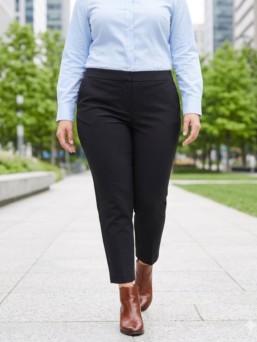 Ever New Black Curve Cropped Pants